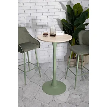 Barový stolek Designový barový stůl Bechora 60 cm zelený