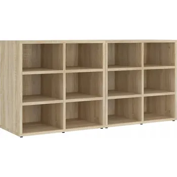 Botník Botník s 12 přihrádkami, dub sonoma, 52,5 x 30 x 50 cm