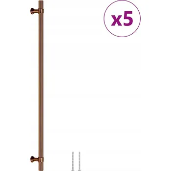 Obraz Nábytková úchytka retro z nerezové oceli, 400 x 32 mm, bronzová, průměr 1