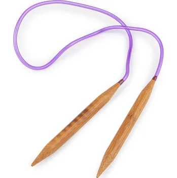 Jehlice Kruhové jehlice bambusové č. 9; 10; 12, malé, 3 (12 mm) bambus tmavý