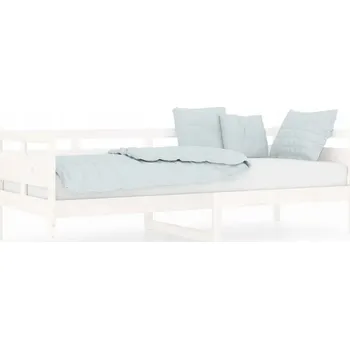 Pohovka Bílá lenoška z masivního borovicového dřeva 203,5 x 86 x 66 cm