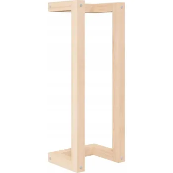 Věšák Nástěnný věšák na ručníky s poličkou z masivního borovicového dřeva 23x18x60 cm