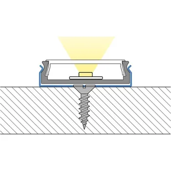 LED osvětlení Přisazený hliníkový profil 24x6 mm, mléčný difuzor 1m *ML-761.004.07.1