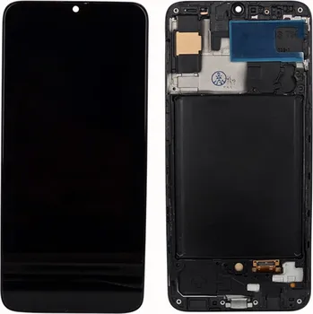 Náhradní díl pro mobilní telefon Samsung Galaxy A30s (SM-A307F) displej + dotyková plocha černá + Rám - Incell