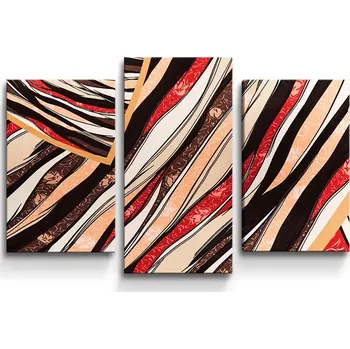 Obraz Sablio Obraz - 3-dílný Pruhovaný motiv - 75x50 cm