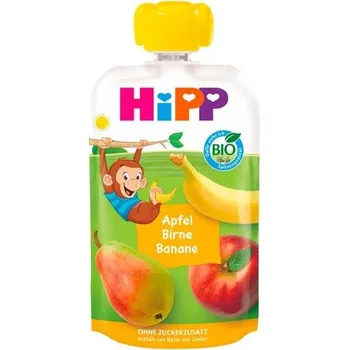 HiPP BIO 100% ovoce Jablko, Hruška, Banán 100 g