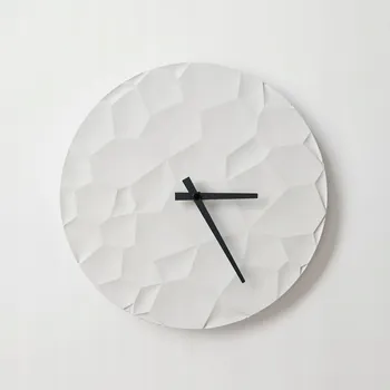 Hodiny ODLITO.CZ Betonové hodiny Měsíční kráter 30 cm – bílá, černé ručičky