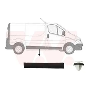 Lišta karosérie Ozdobná / ochranná lišta, boční stěna VAN WEZEL 4396426