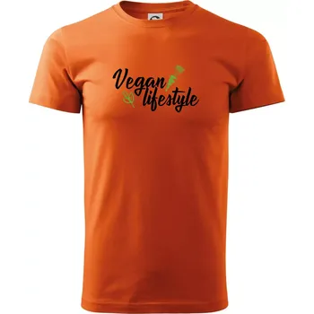 Pánské tričko Vegan lifestyle - Klasické pánské triko vyšší gramáže - XS ( Oranžová )