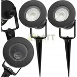 BERGE 2x LED zahradní lampa - bodové světlo GU10 - IP65 - černá