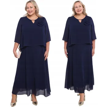 Dámské šaty Elegantní tmavě modrá šaty s ozdobou 58