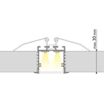 Vestavný hliníkový profil 44x35 mm, mléčný difuzor 1m *ML-761.030.02.1