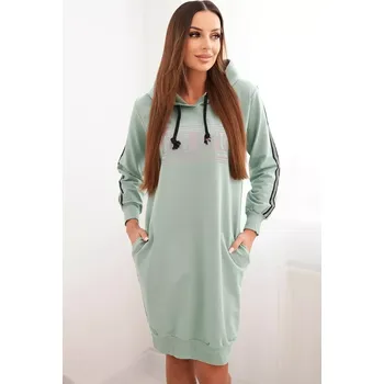 Dámské šaty Kesi Šaty s reflexním potiskem tmavě mátové Kesi tyrkysová 3468159