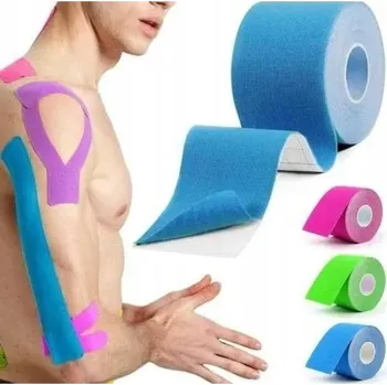 Tejpovací páska KINEZIOLOGICKÁ PÁSKA 5M FIALOVÁ VODĚODOLNÁ KINESIOTAPING BEAUTY FITNESS
