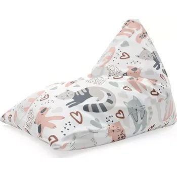 Sedací pytel Sablio Sedací vak Triangl Malované kočičky: 120 x 100 x 100 cm