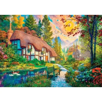 Puzzle Dino puzzle Domek u řeky 2000 dílků