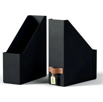Archivační box Stojan na časopisy "Puro", černá, 100 mm, karton, 2 ks/balení, LEITZ 24710095