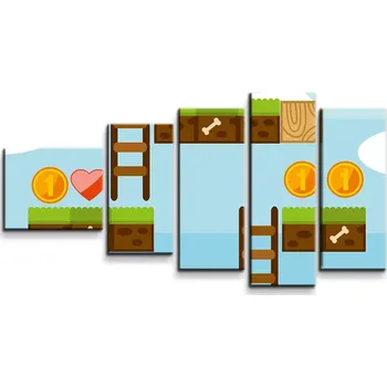 Obraz Sablio Obraz - 5-dílný Videohra 2 - 100x60 cm