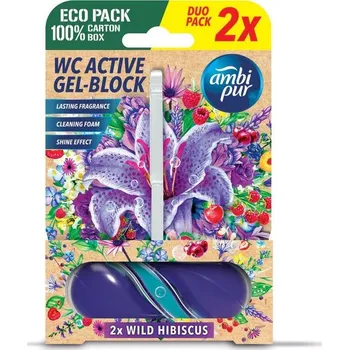 WC čistič Ambi Pur Ambipur WC Active gel-blok divoký ibišek 2x45g