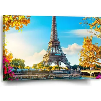 Obraz Sablio Obraz Paříž Eifellova věž Flowers - 60x40 cm