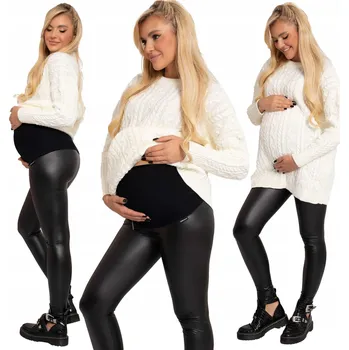 Dámské legíny Formommy těhotenské legíny dlouhé polyester černé velikost L