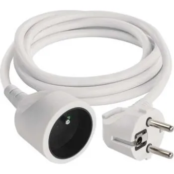 Prodlužovací kabel EMOS P0111 - Prodlužovací Kabel s uzemněním, jednozásuvkový, 1 zásuvka, bílá, 1,5 m