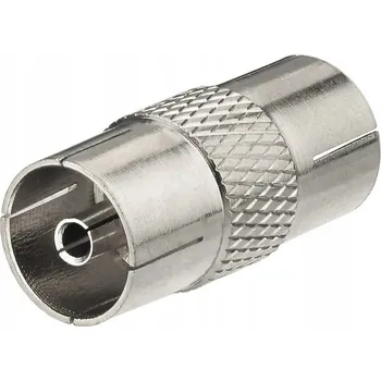 vypínač a zásuvka Anténní zásuvka dvojitá kovová průchozí