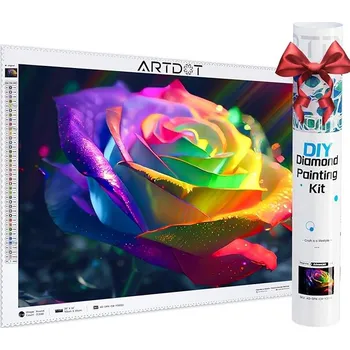 Obraz HAFT DIAMENTOWY DIAMANTOVÉ MALOVÁNÍ OBRAZ RŮŽE MOZAIKA NALEPENÍ 35X50CM