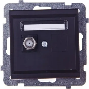 Elektrická zásuvka Anténní zásuvka nástěnná Ospel černá