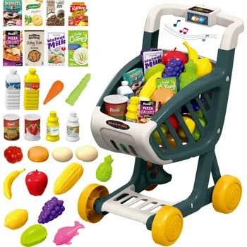 Hra na obchod Nákupní vozík Matadi, vícebarevný plastový, se zvukem a světlem