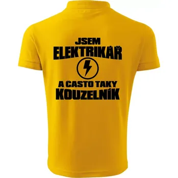 Pánská košile Elektrikář kouzelník - Polokošile pánská Pique Polo 203 - 2XL ( Žlutá )