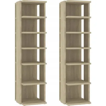 Botník Elegantní botník se 6 policemi, dub sonoma, 27,5x27x102 cm