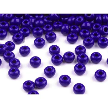 Dětské navlékací korálky Rokajl Preciosa 6/0 - 4 mm, barva 33060 modrá námořnická