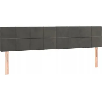 Čelo postele sametové nastavitelné tmavě šedé 180 x 5 x 78/88 cm