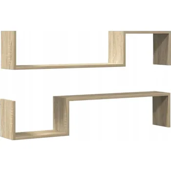 police Nástěnná police s neviditelným upevněním Dub Sonoma 100x15x20 cm