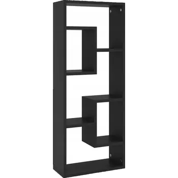 police Dřevěná police G02V 2 x 2 cm černá