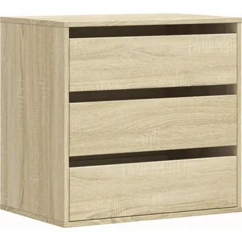 Komoda Klasická komoda se 3 zásuvkami, Dub Sonoma, 60x41x58 cm