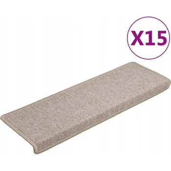 Nášlap na schod Protiskluzové nášlapy na schody Taftované Taupe 65x21x4 cm