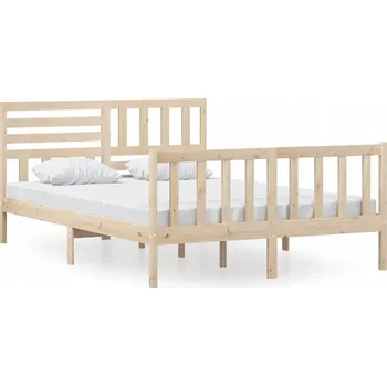 Postel Rám postele z masivního borovicového dřeva 205,5 x 146 x 100 cm, neošetřený