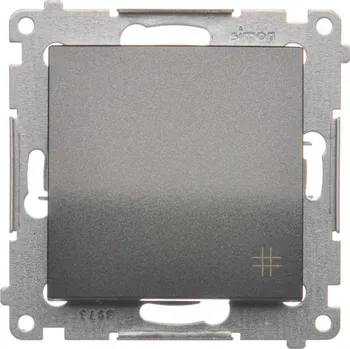 vypínač Vypínač křížový, řazení 7, 16 AX / 230 V~, šroubové svorky, Simon 54 DW7A.01/48, antracitová metalizovaná