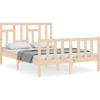 Postel Dřevěná borovicová postel 195,5x125,5x100 cm, neošetřená