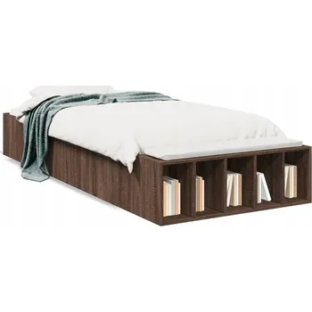 Postel Rám postele hnědý dub 215,5 x 93 x 30 cm s přihrádkami pro uložení