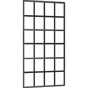 Interiérové dveře Posuvné dveře z čirého ESG skla a hliníkovým rámem, 102 x 205 cm