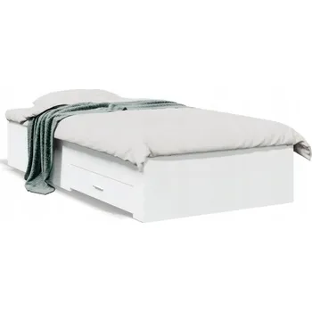 Postel Dvojlůžková postel Lotivo 90x190 imitace dřeva bílá