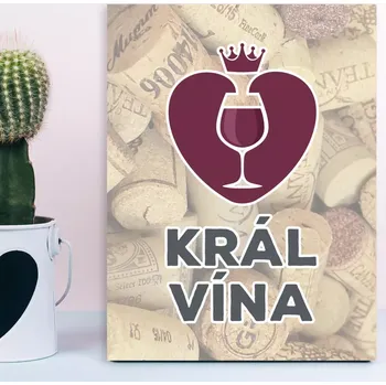 Plechová cedule Sablio Dárková cedulka Král vína: 30x40 cm