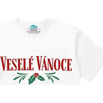 Pánské tričko Pánské tričko Veselé Vánoce (Velikost: XXL, Barva: Bílá)
