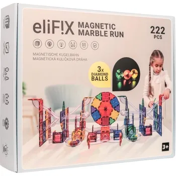 ostatní stavebnice eliNeli EliFix fresh Magnetická stavebnice kuličková dráha 222 dílků