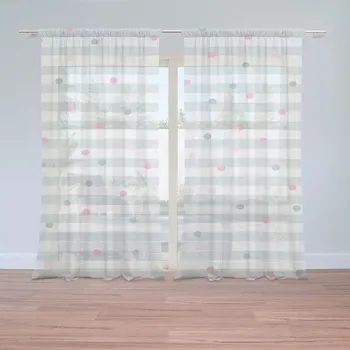 Záclona Sablio Záclony Tečky a pruhy: 2ks 150x250cm