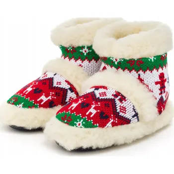 Dámské pantofle Dámské teplé vlněné vánoční Pantofle Highlander, velikost 36-45, PanSzew