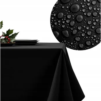 ubrus Ubrus Halloween voděodolný na stůl černý hladký 140x260 cm dekorativní